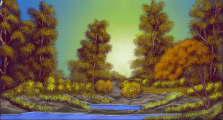"A Walk in the Woods (Bob Ross, Season 1, Episode 1)", by Miyagi Andel Visit the Landscapes section of the gallery.