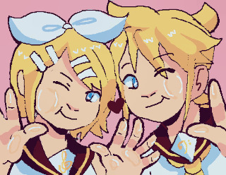 "Kagamine Rin and Kagamine Len (Vocaloid)", by Leo "Kagamine Rin and Kagamine Len (Vocaloid)", by Leo