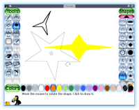 Noves formes d'estrella en el Tux Paint 0.9.23