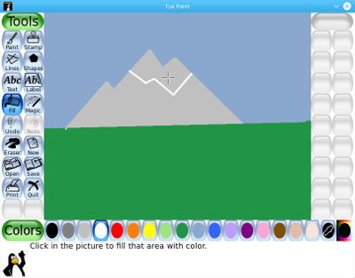 Drawing a picture with the Fill tool