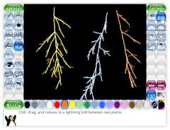 Screenshot of the Lightning magic tool being used