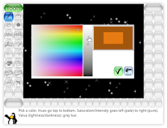 Screenshot of Tux Paint's updated color picker Screenshot of Tux Paint's updated color picker