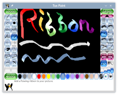 Screenshot of Tux Paint's Ribbon magic tool
